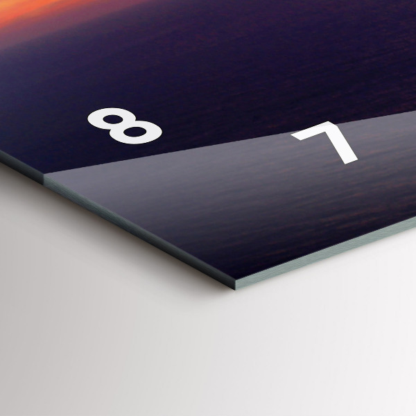 Ceas orizontale de perete din sticlă Cap de piatră