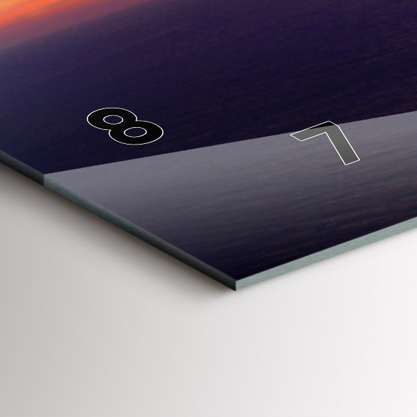 Ceas orizontale de perete din sticlă Cap de piatră