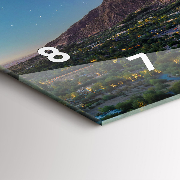 Ceas orizontale de perete din sticlă Peisaj montan