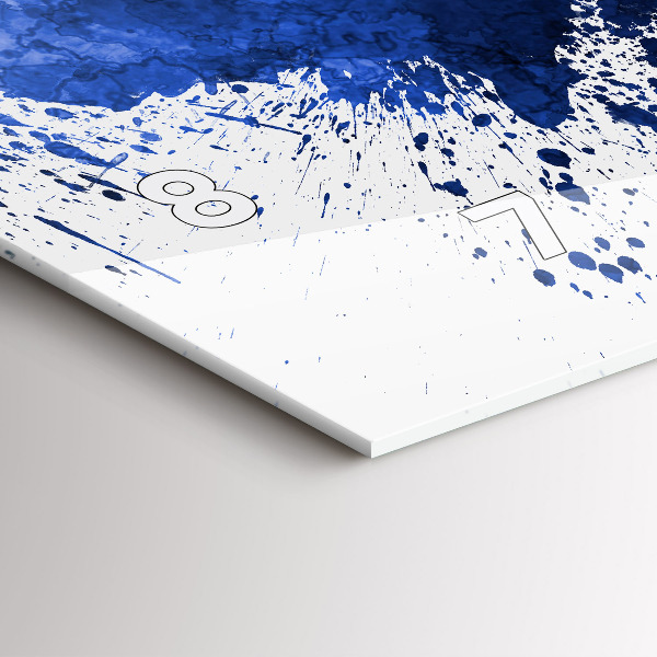 Ceas orizontale de perete din sticlă Acuarele San Antonio