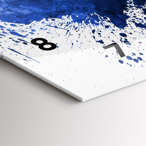 Ceas orizontale de perete din sticlă Acuarele San Antonio