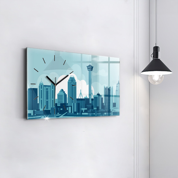 Ceas orizontale de perete din sticlă Arhitectura in SUA