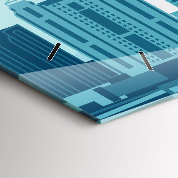 Ceas orizontale de perete din sticlă Arhitectura in SUA