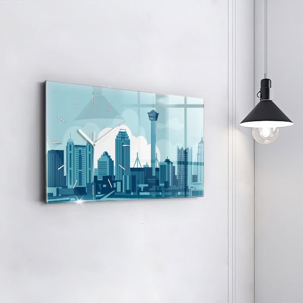 Ceas orizontale de perete din sticlă Arhitectura in SUA