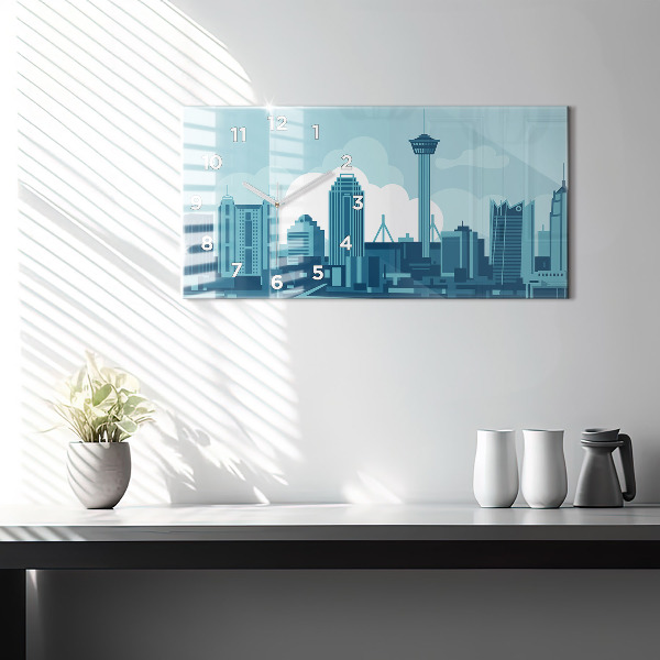 Ceas orizontale de perete din sticlă Arhitectura in SUA