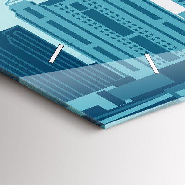 Ceas orizontale de perete din sticlă Arhitectura in SUA