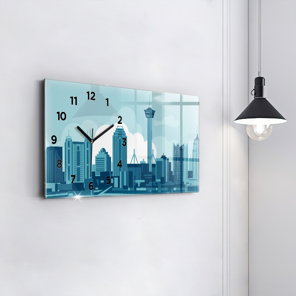 Ceas orizontale de perete din sticlă Arhitectura in SUA
