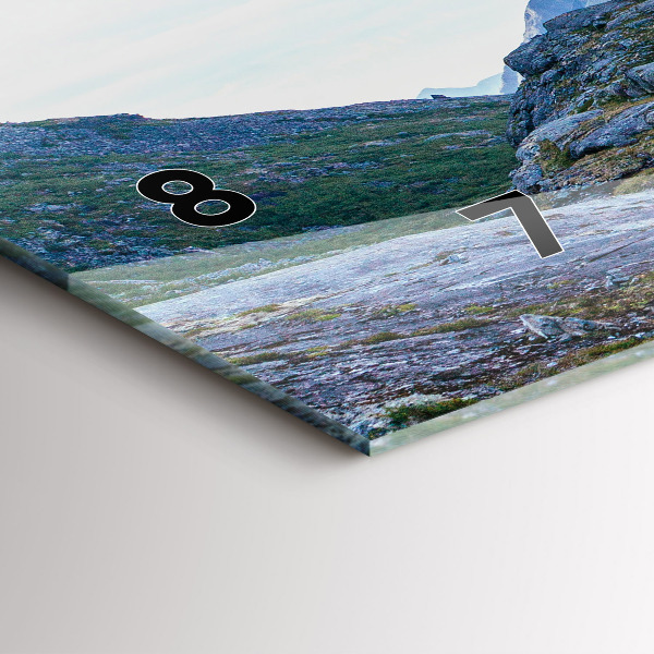 Ceas orizontale de perete din sticlă Peisaj stâncos