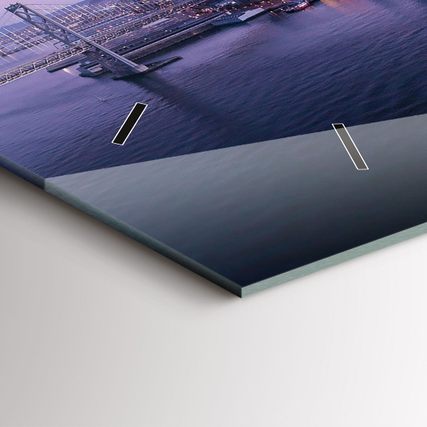 Ceas orizontale de perete din sticlă Vedere din San Francisco