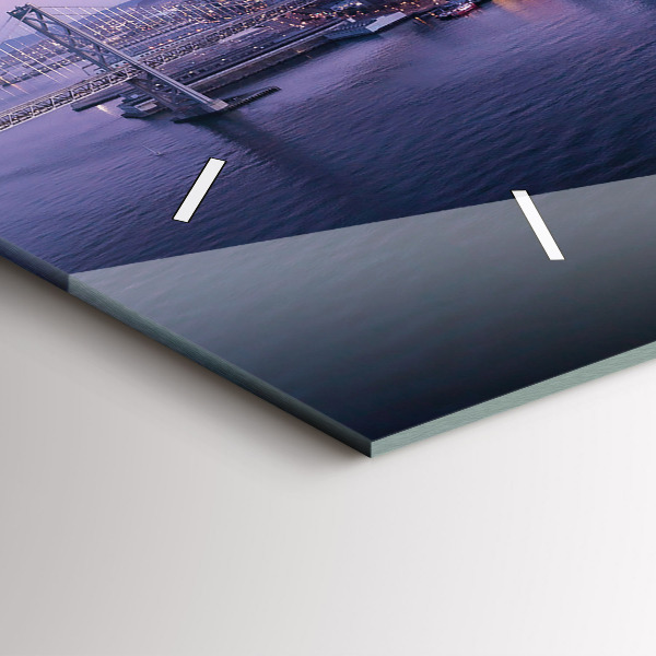 Ceas orizontale de perete din sticlă Vedere din San Francisco