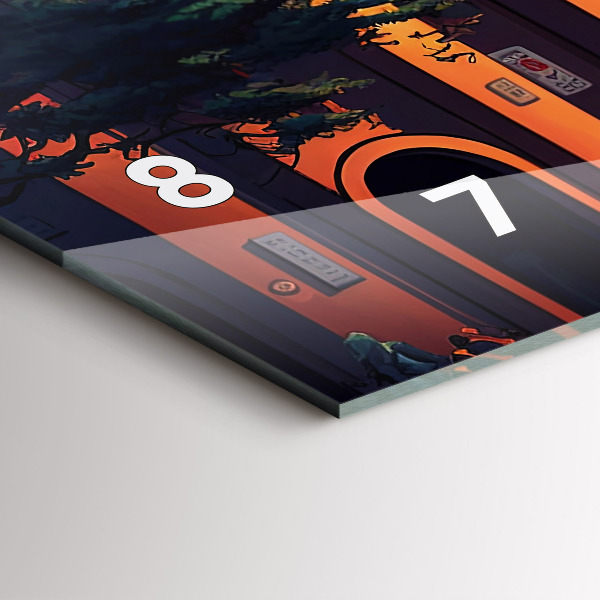 Ceas orizontale de perete din sticlă Pod din San Francisco