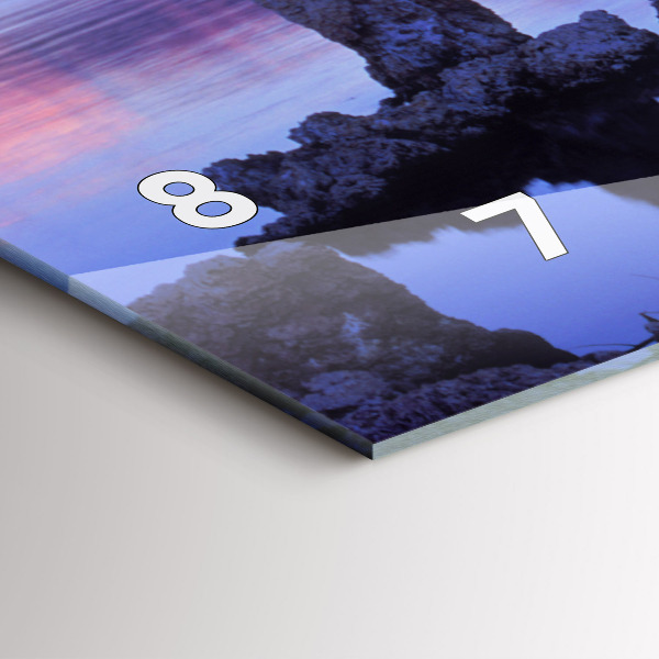 Ceas orizontale de perete din sticlă Lacul California