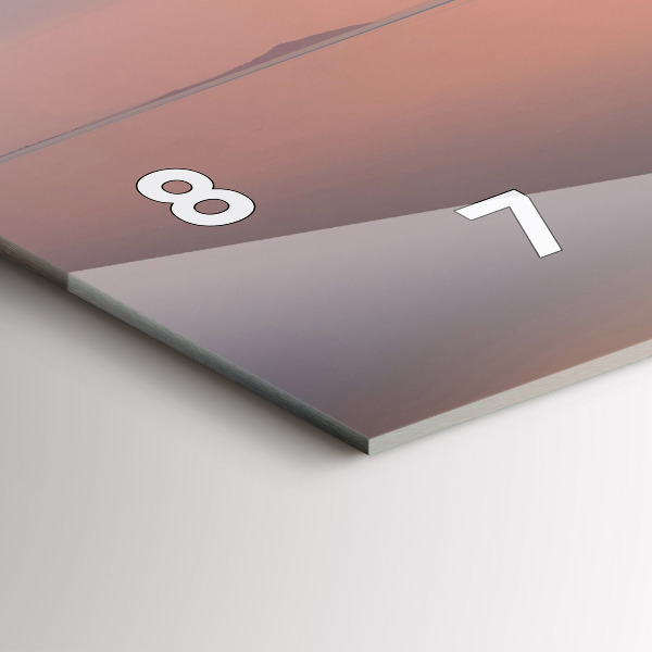 Ceas orizontale de perete din sticlă Lacul Balaton SUA