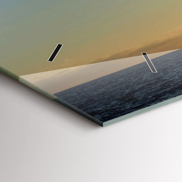 Ceas orizontale de perete din sticlă Dans spaniol pe mare