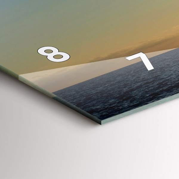 Ceas orizontale de perete din sticlă Dans spaniol pe mare