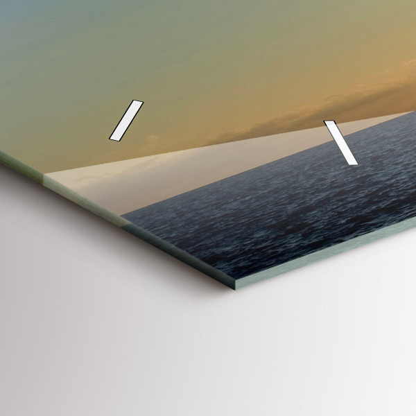 Ceas orizontale de perete din sticlă Dans spaniol pe mare