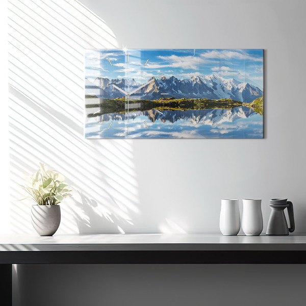 Ceas orizontale de perete din sticlă Valea Chamonix, Alpii francezi