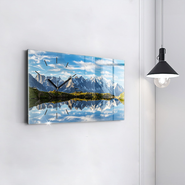 Ceas orizontale de perete din sticlă Valea Chamonix, Alpii francezi