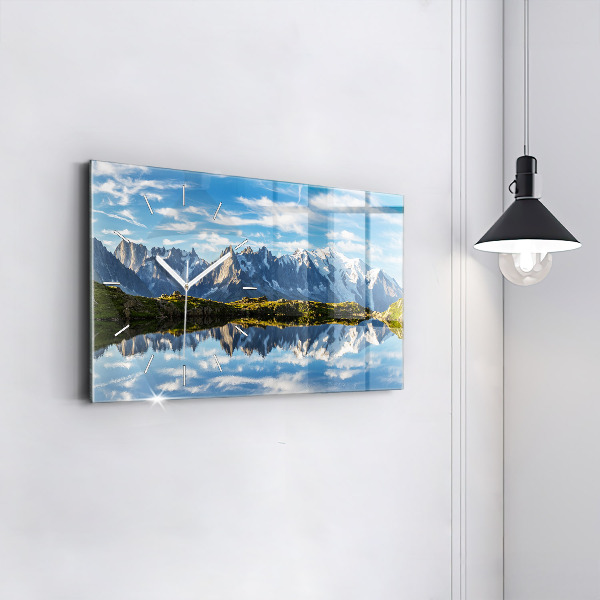 Ceas orizontale de perete din sticlă Valea Chamonix, Alpii francezi