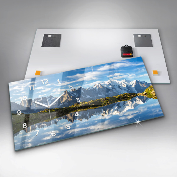 Ceas orizontale de perete din sticlă Valea Chamonix, Alpii francezi