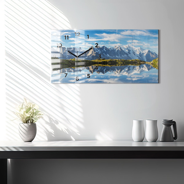 Ceas orizontale de perete din sticlă Valea Chamonix, Alpii francezi
