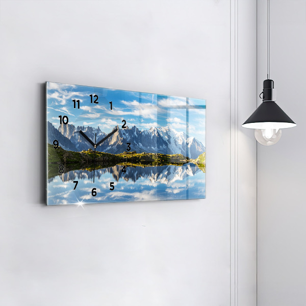 Ceas orizontale de perete din sticlă Valea Chamonix, Alpii francezi
