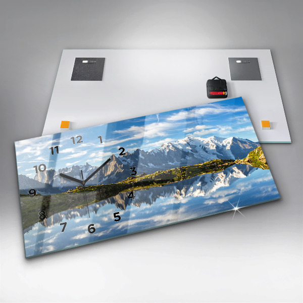 Ceas orizontale de perete din sticlă Valea Chamonix, Alpii francezi