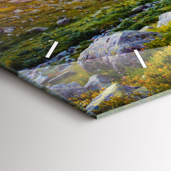 Ceas orizontale de perete din sticlă Ghețarul Mont Blanc Chamonix