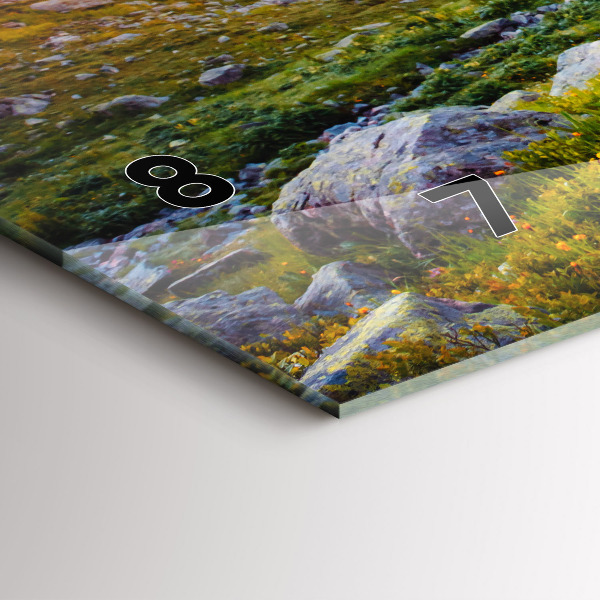 Ceas orizontale de perete din sticlă Ghețarul Mont Blanc Chamonix