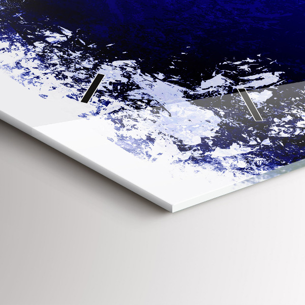 Ceas orizontale de perete din sticlă Steagul Franței