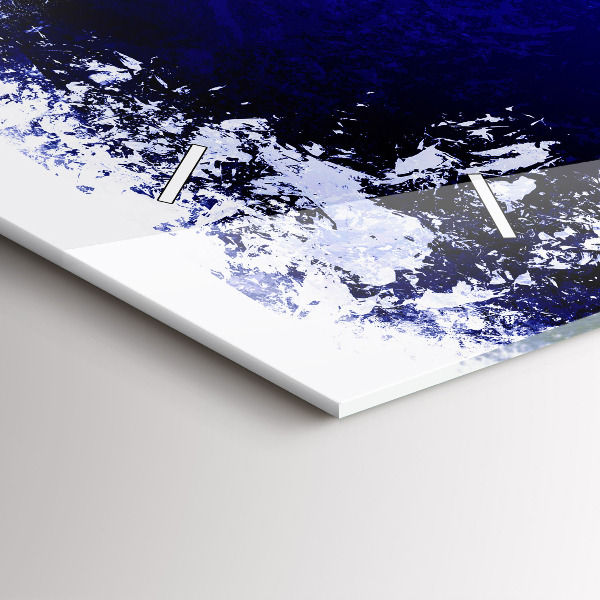 Ceas orizontale de perete din sticlă Steagul Franței