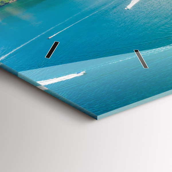 Ceas orizontale de perete din sticlă Insula din Thailanda