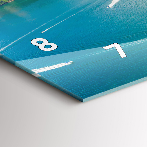 Ceas orizontale de perete din sticlă Insula din Thailanda