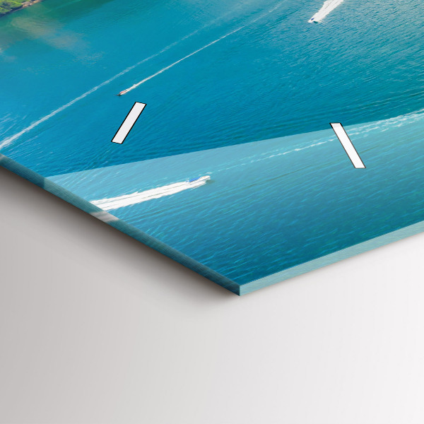 Ceas orizontale de perete din sticlă Insula din Thailanda