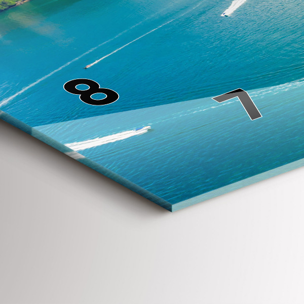 Ceas orizontale de perete din sticlă Insula din Thailanda