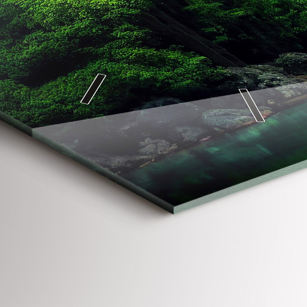 Ceas orizontale de perete din sticlă Peisaj natural din Thailanda