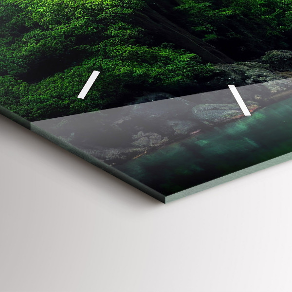 Ceas orizontale de perete din sticlă Peisaj natural din Thailanda