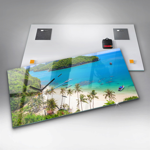 Ceas orizontale de perete din sticlă Parcul național Thailanda