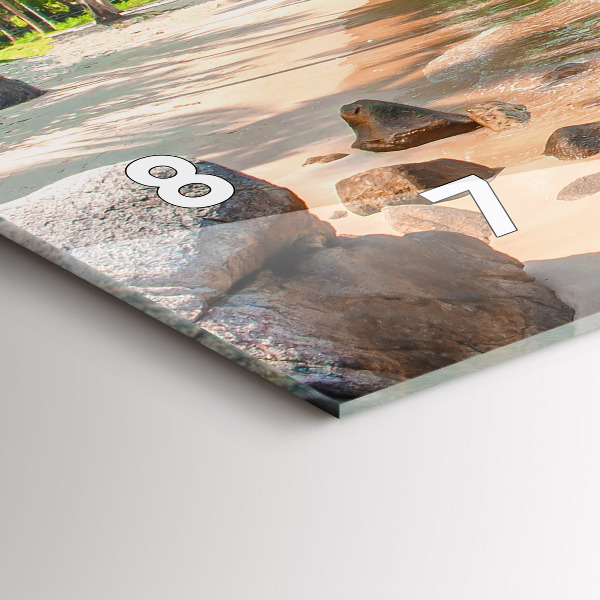 Ceas orizontale de perete din sticlă Plaja frumoasa din Thailanda