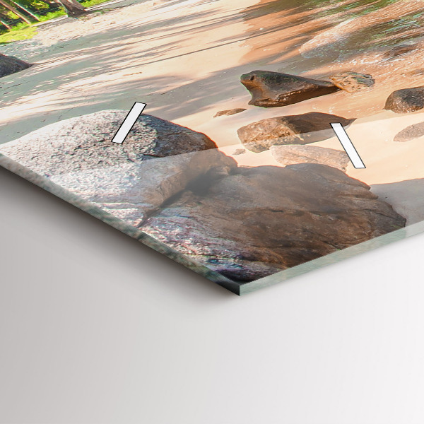 Ceas orizontale de perete din sticlă Plaja frumoasa din Thailanda