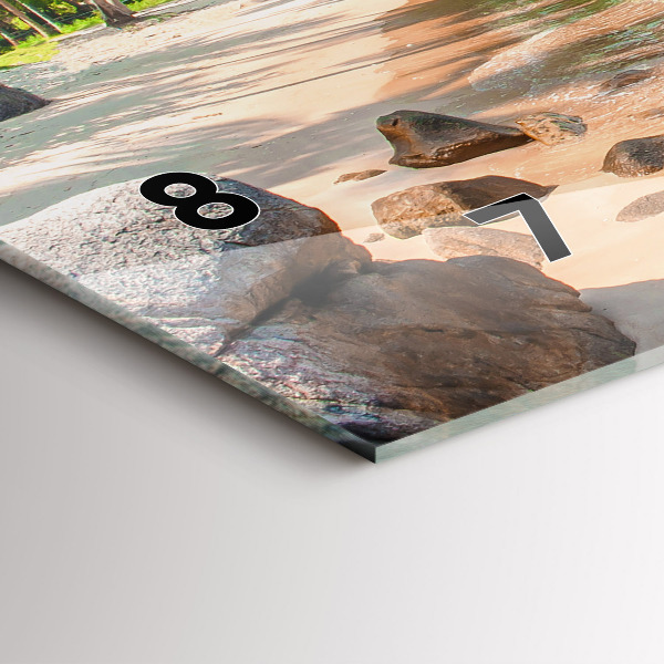 Ceas orizontale de perete din sticlă Plaja frumoasa din Thailanda