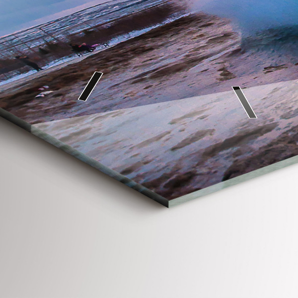 Ceas orizontale de perete din sticlă Gheizerul de pe insula Islanda