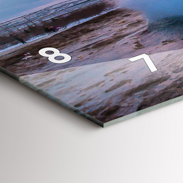 Ceas orizontale de perete din sticlă Gheizerul de pe insula Islanda