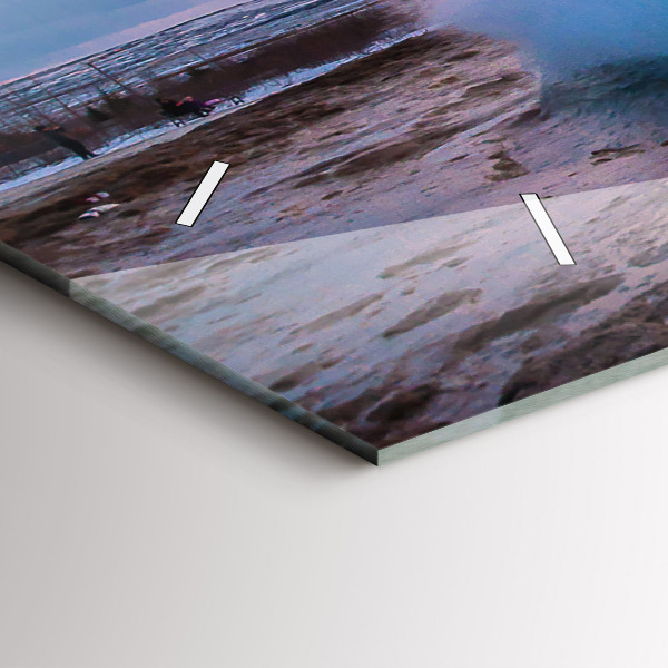 Ceas orizontale de perete din sticlă Gheizerul de pe insula Islanda