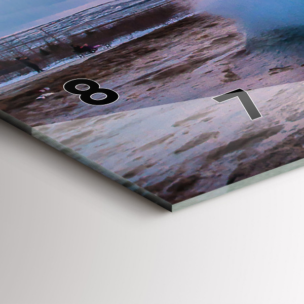 Ceas orizontale de perete din sticlă Gheizerul de pe insula Islanda