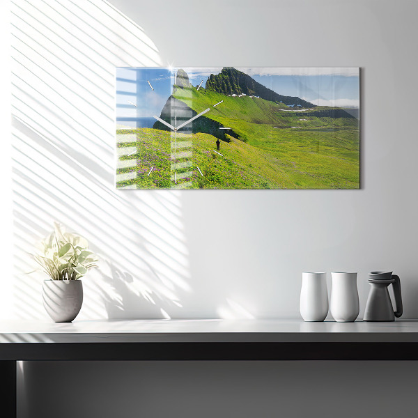 Ceas orizontale de perete din sticlă Rezervația Hornstrandir Islanda