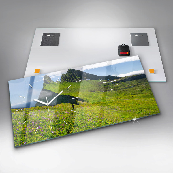 Ceas orizontale de perete din sticlă Rezervația Hornstrandir Islanda