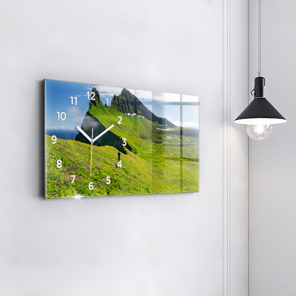 Ceas orizontale de perete din sticlă Rezervația Hornstrandir Islanda