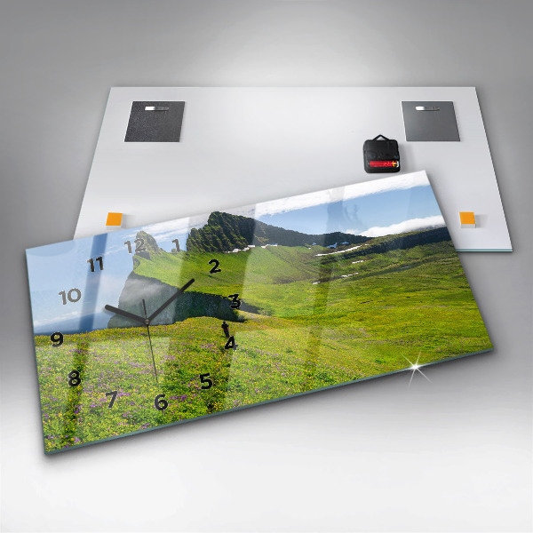 Ceas orizontale de perete din sticlă Rezervația Hornstrandir Islanda