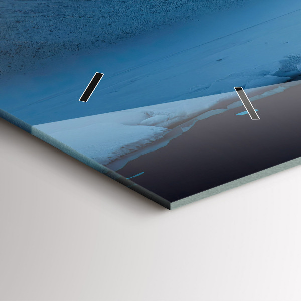 Ceas orizontale de perete din sticlă Cort în munții Islandei